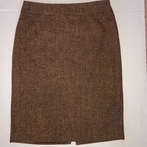 Ann Taylor LOFT brown wool skirt